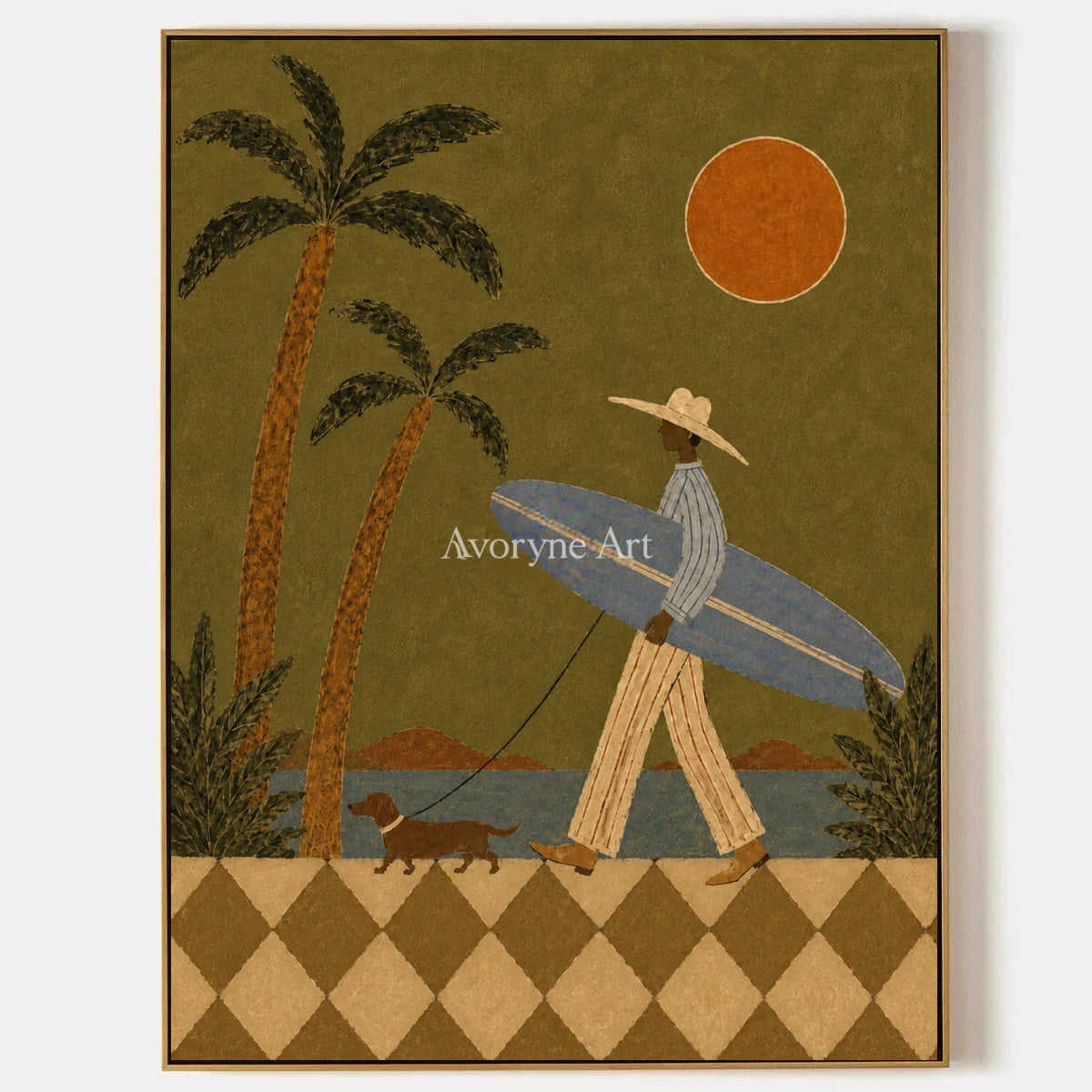 Ivory Open Drift: Sunset Surfer Art — primary