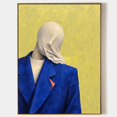 Still Gesture, hand-painted surreal scene wall art by Declan O’Brien