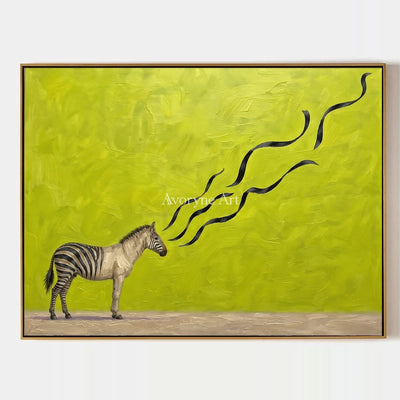 Tender Story, hand-painted surreal scene wall art by Declan O’Brien