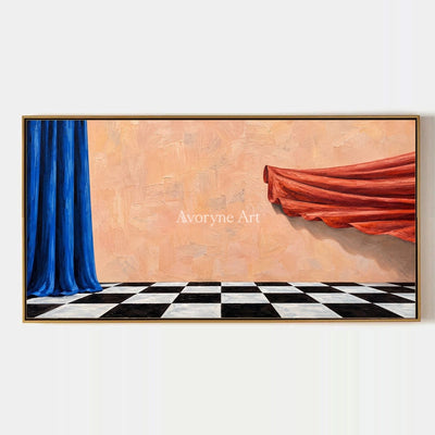 Tender Solace, hand-painted surreal scene wall art by Declan O’Brien
