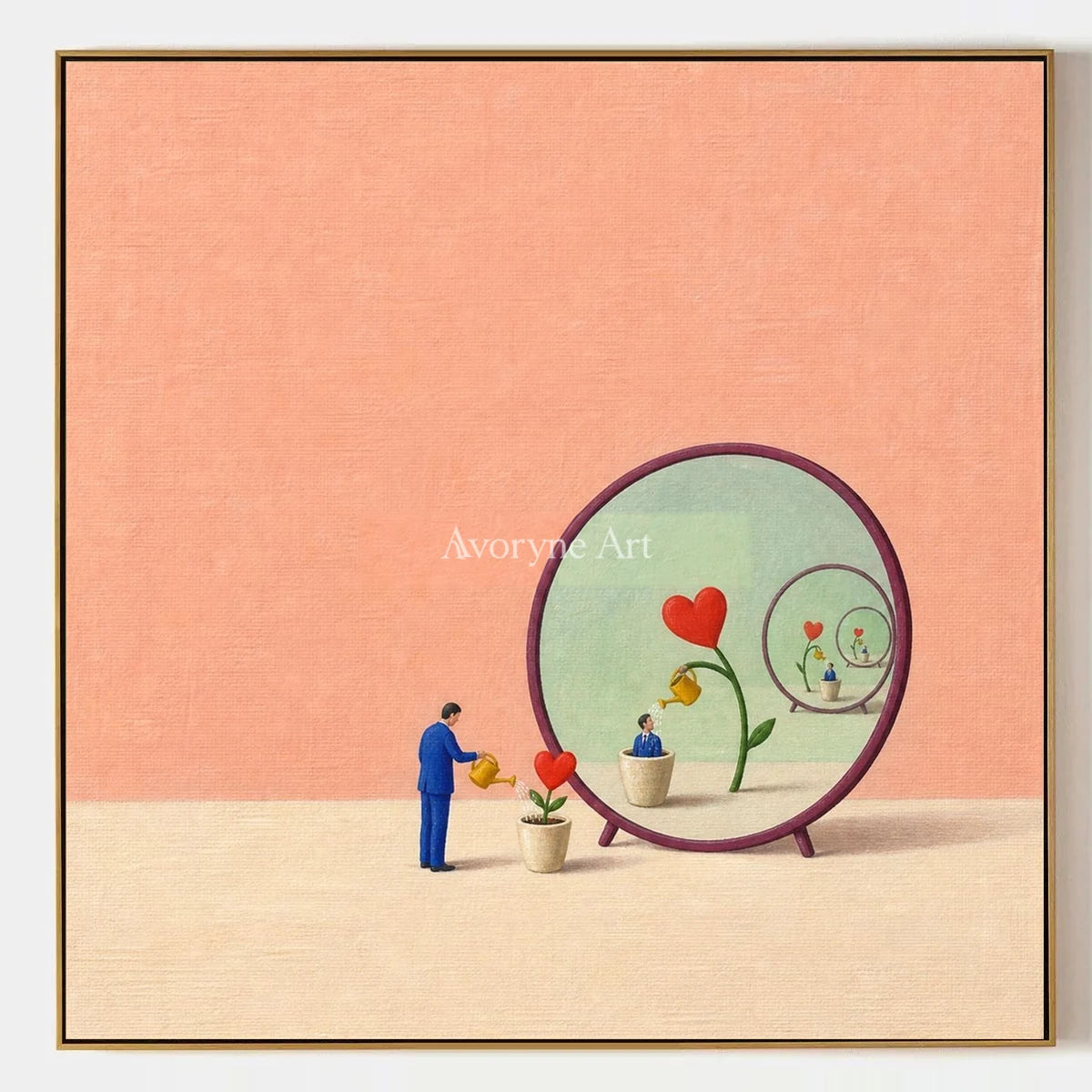 Bright Passage, hand-painted surreal scene wall art by Declan O’Brien