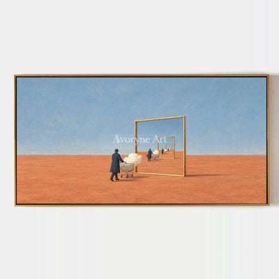 Bright Reverie, hand-painted surreal scene wall art by Declan O’Brien