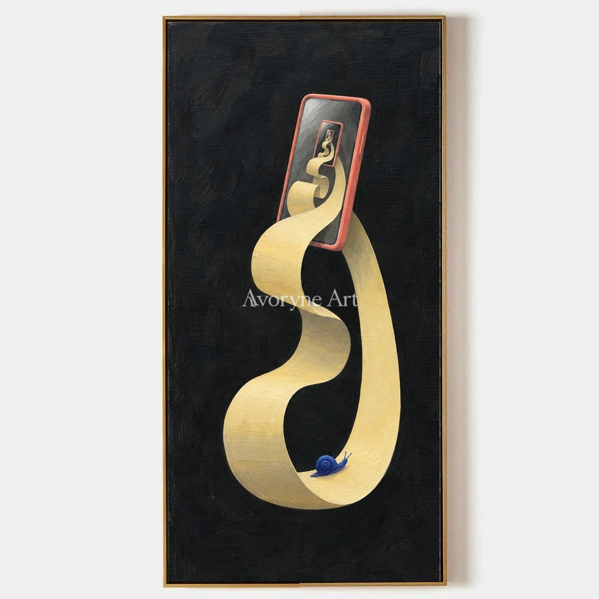 Bright Echo, hand-painted surreal scene wall art by Declan O’Brien