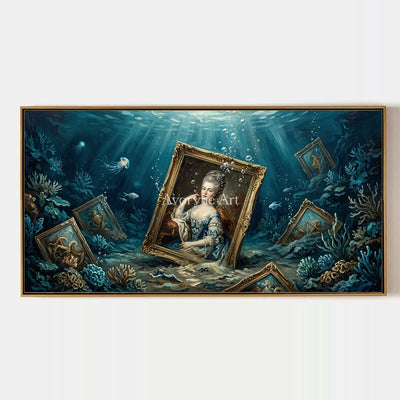 Clear Prelude, hand-painted surreal scene wall art by Declan O’Brien