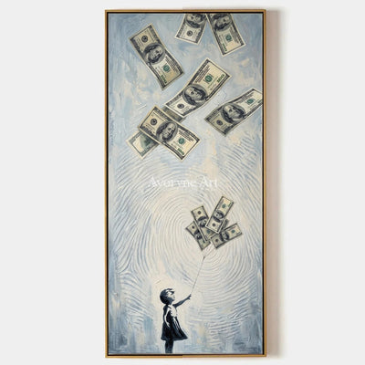 Clear Dialogue, hand-painted surreal scene wall art by Declan O’Brien