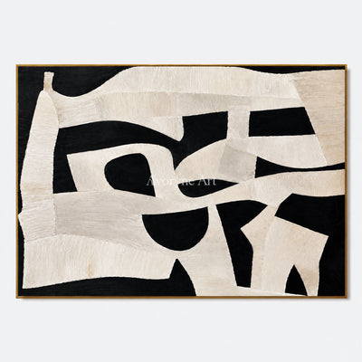 Midnight Fold: Textured Abstract Panorama Wall Art — primary