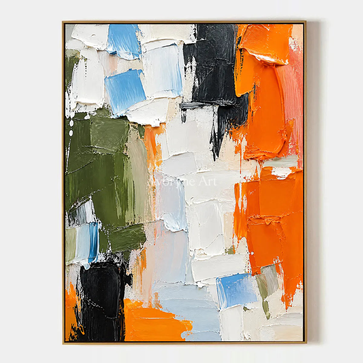 Prismatic Pulse: Textured Colorful Palette Knife Art — primary