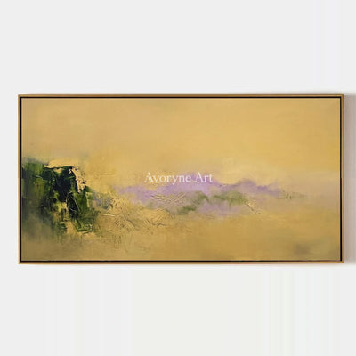 Pale Gesture, hand-painted textured landscape wall art by Isabelle Marchand