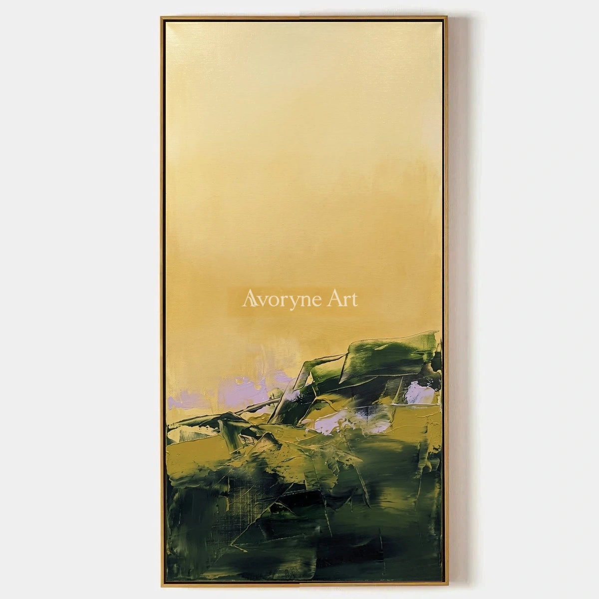 Pale Prelude, hand-painted textured landscape wall art by Isabelle Marchand
