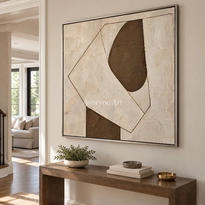 Sand and Arc: Textured Minimal Geometric Art — entry silver