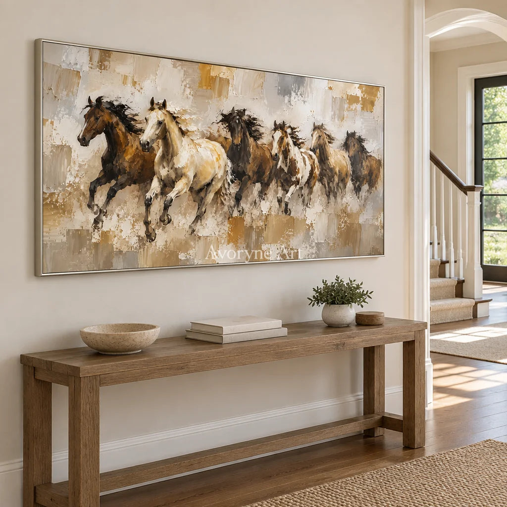 Open Gallop: Textured Panoramic Horse Art — entry silver