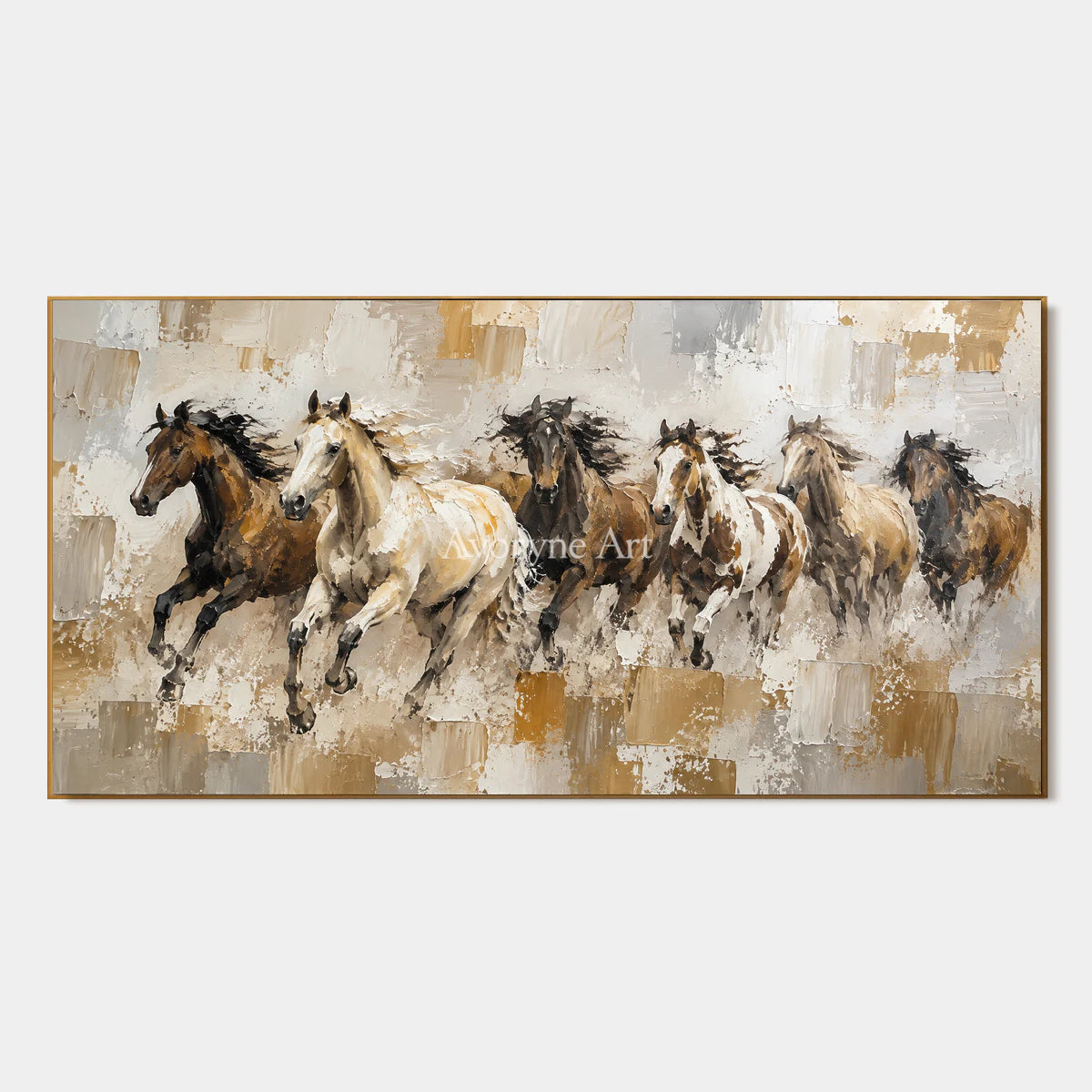 Open Gallop: Textured Panoramic Horse Art — primary
