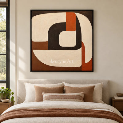 Sienna Circuit: Textured Rounded Geometric Wall Art — bedroom black