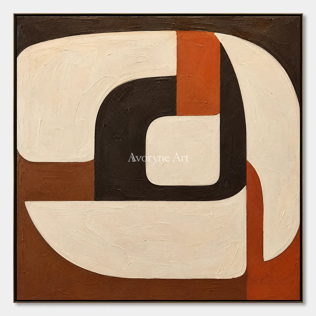 Sienna Circuit: Textured Rounded Geometric Wall Art — primary