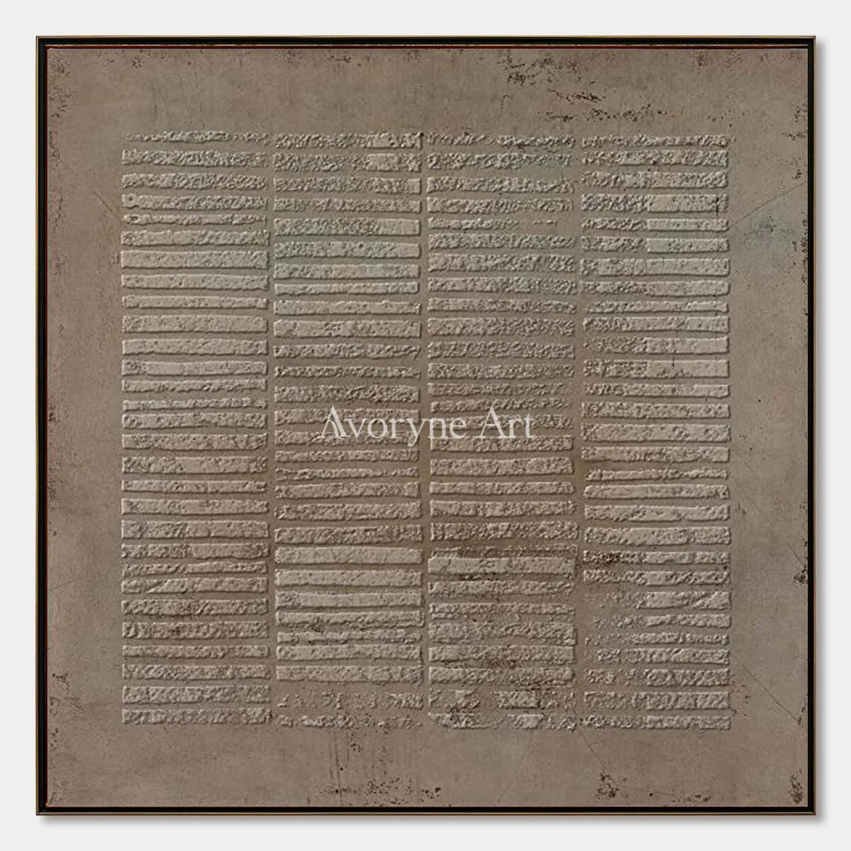 Earthen Silence: Textured Wabi-Sabi Abstract Wall Art - main