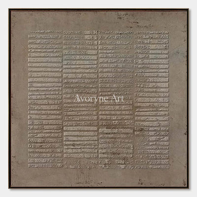 Earthen Silence: Textured Wabi-Sabi Abstract Wall Art - main