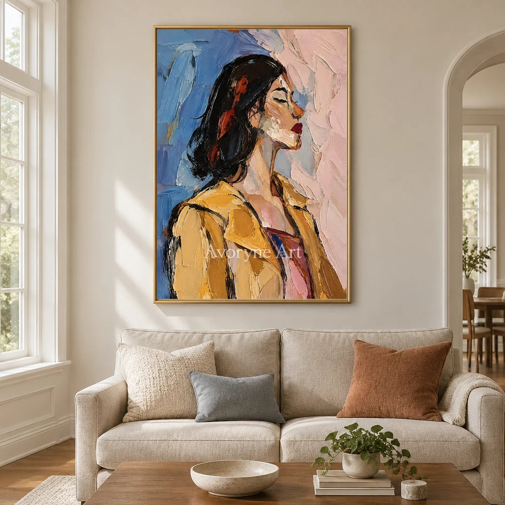 Marigold Reverie: Textured Yellow Portrait Wall Art — living gold