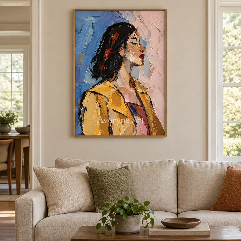 Marigold Reverie: Textured Yellow Portrait Wall Art — villa wood
