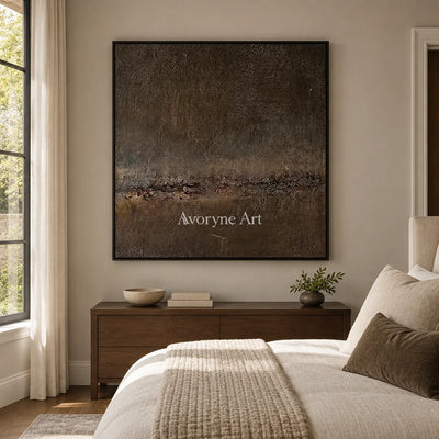 Aster Stillness: Umber Fissure Texture — bedroom black
