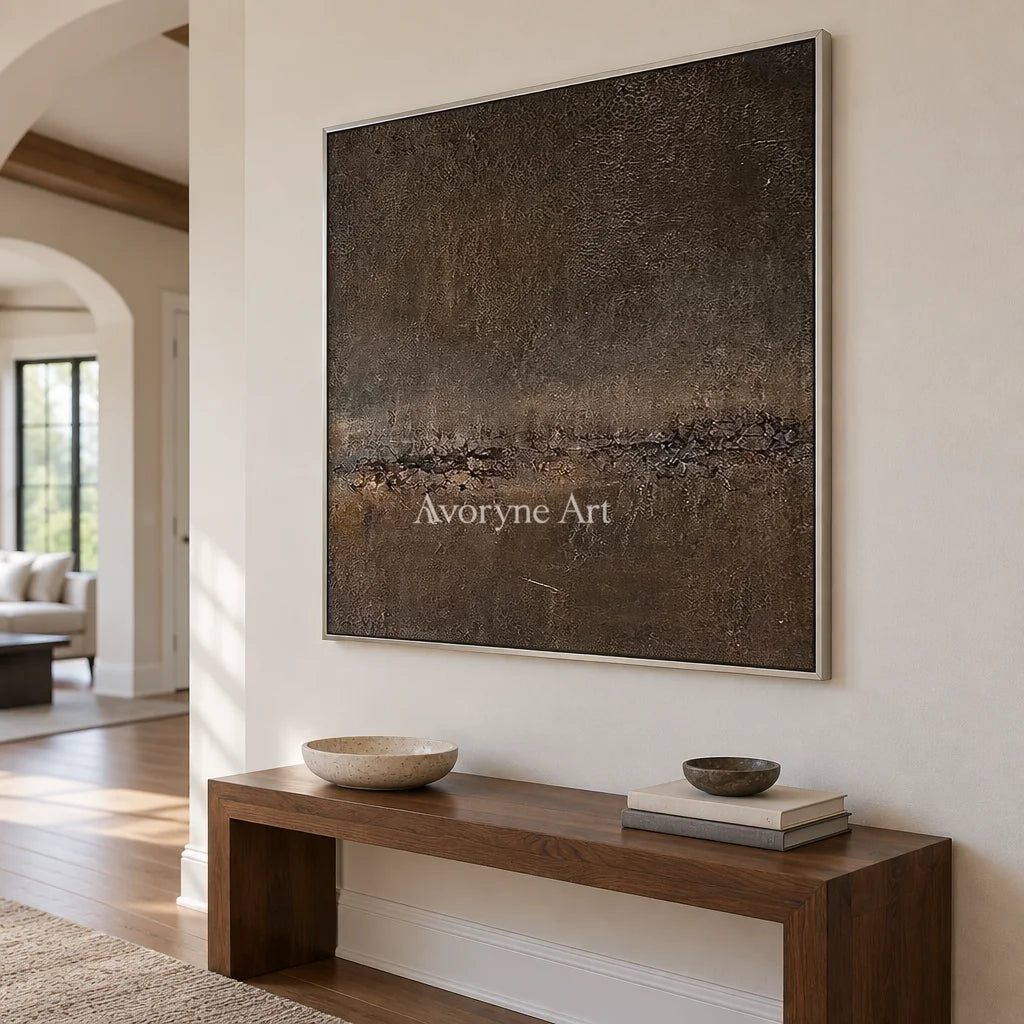 Aster Stillness: Umber Fissure Texture — entry silver