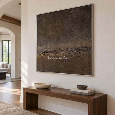 Aster Stillness: Umber Fissure Texture — entry silver