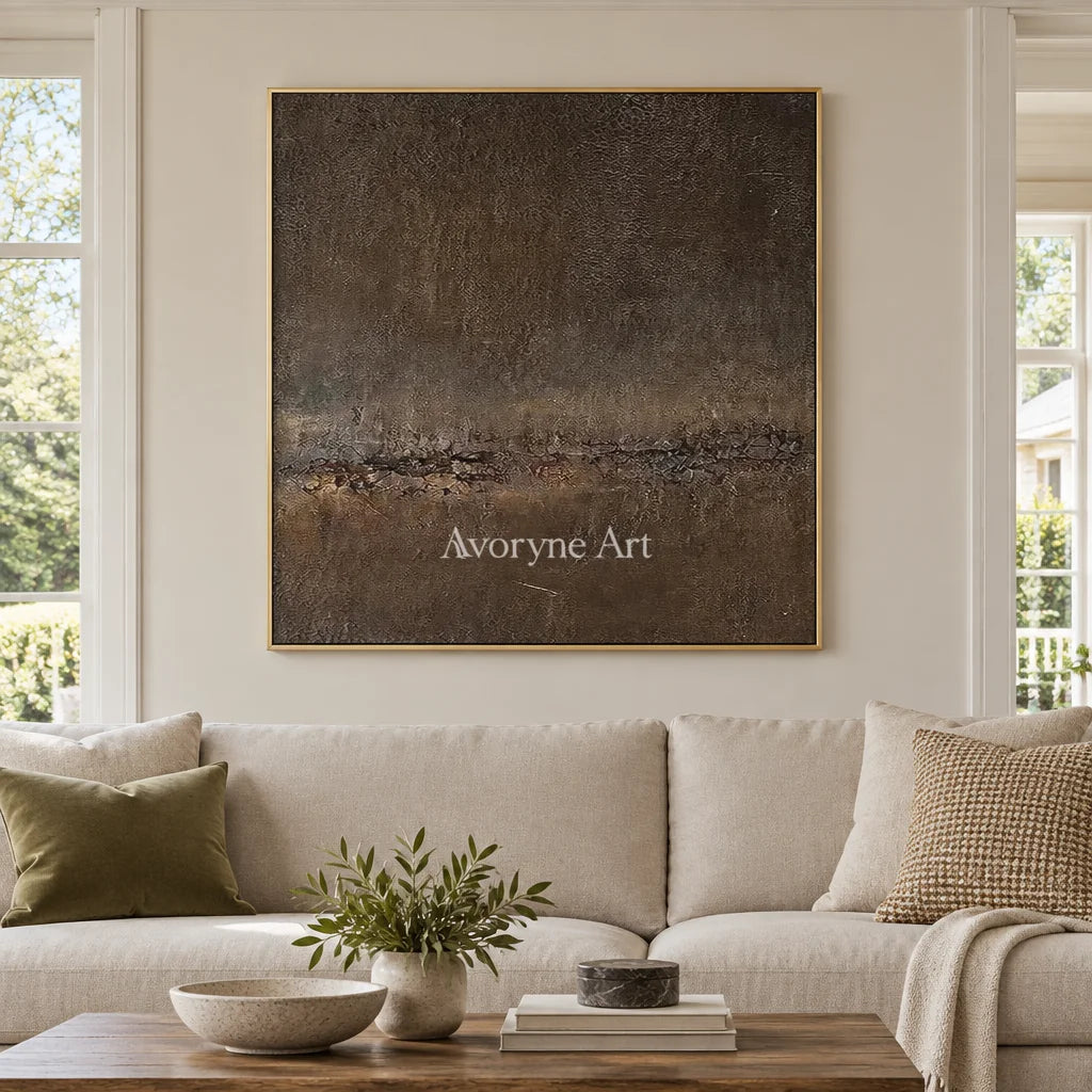 Aster Stillness: Umber Fissure Texture — living gold