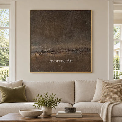 Aster Stillness: Umber Fissure Texture — living gold