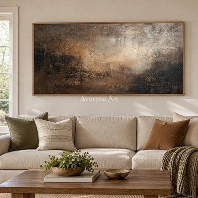 Aster Terrace: Umber Glow Abstract — villa wood