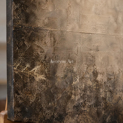 Aster Foam: Umber Glow Abstract — detail easel
