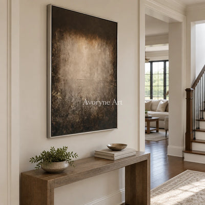 Aster Foam: Umber Glow Abstract — entry silver