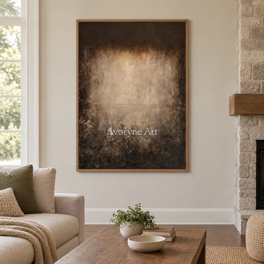 Aster Foam: Umber Glow Abstract — villa wood