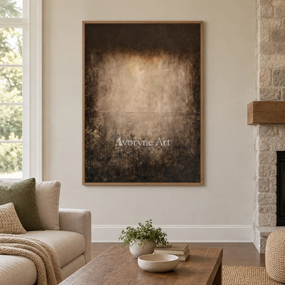 Aster Foam: Umber Glow Abstract — villa wood