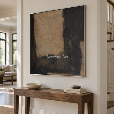 Aster Branch: Umber Glow Abstract — entry silver