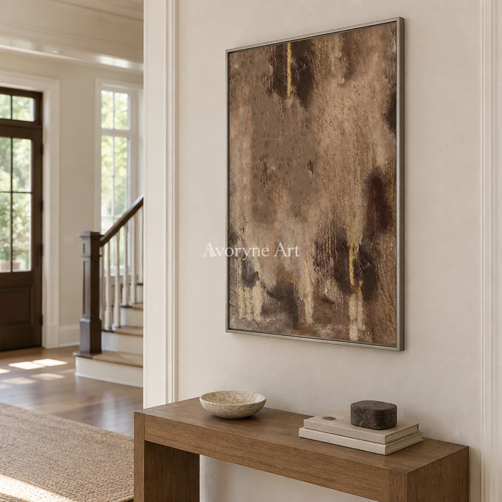 Aster Seed: Umber Glow Abstract — entry silver
