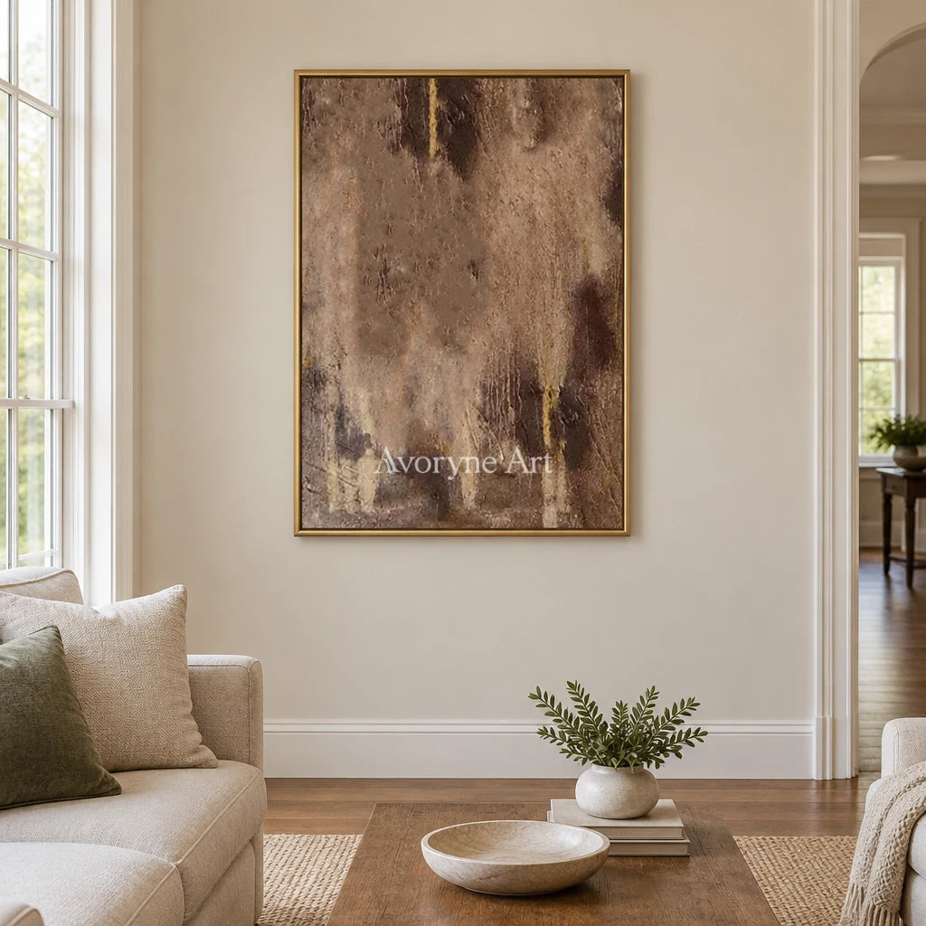 Aster Seed: Umber Glow Abstract — living gold