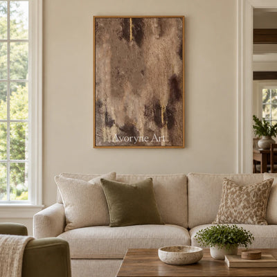 Aster Seed: Umber Glow Abstract — villa wood