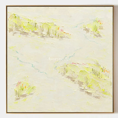 Tender Vista, hand-painted vivid landscape wall art by Diego Morales