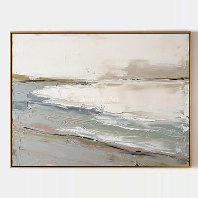 Bright Prelude, hand-painted waterside landscape wall art by Ingrid Solberg