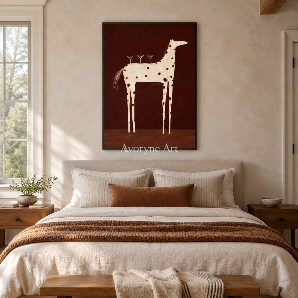 Ivory Soft Passage: Whimsical Animal Art — bedroom black