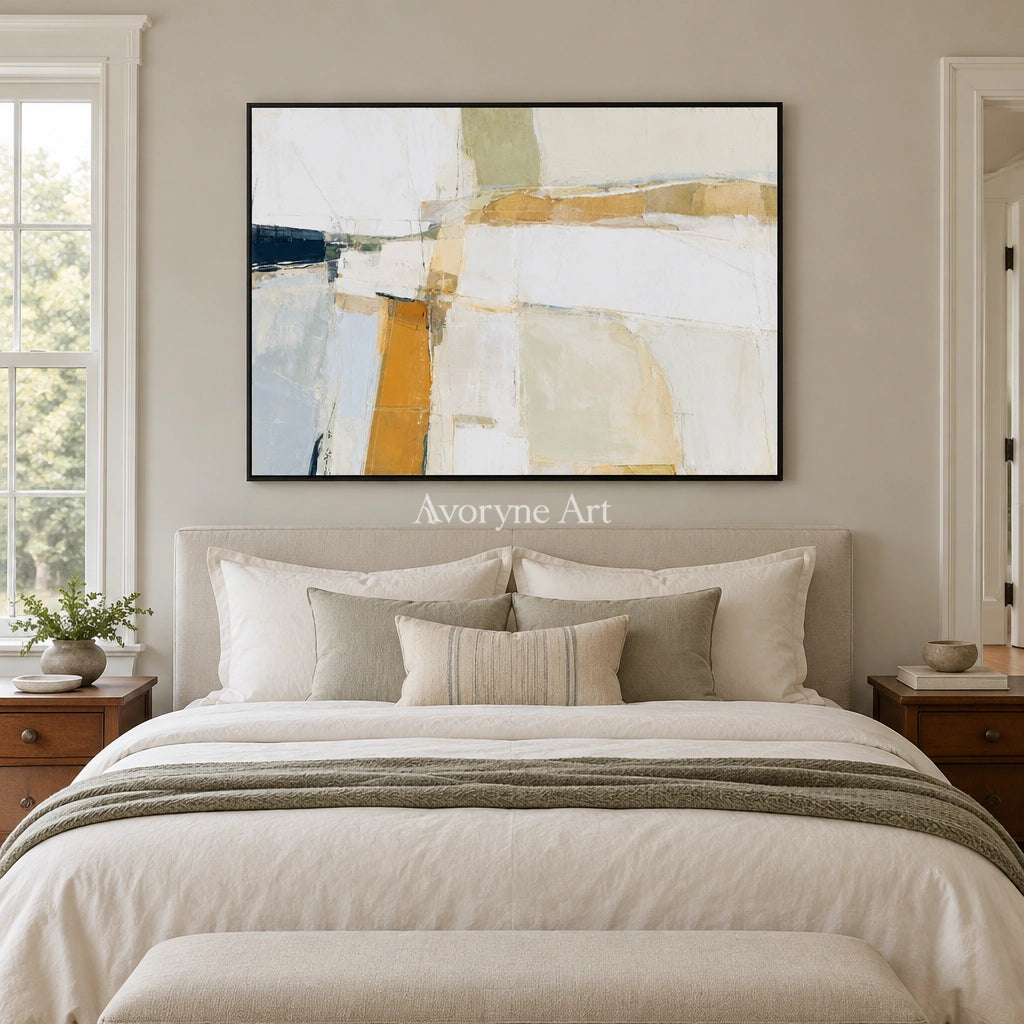 Ivory Open Poem: White Block Texture — bedroom black