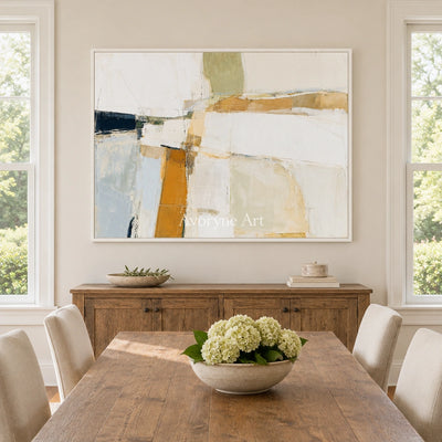 Ivory Open Poem: White Block Texture — dining white