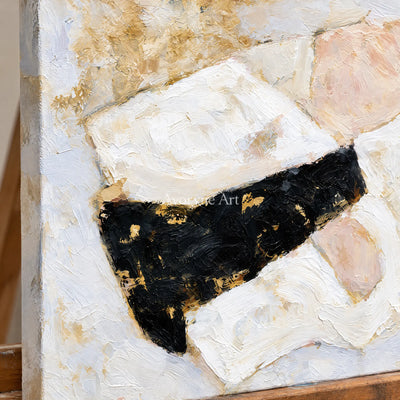 Ivory Open Prelude: White Block Texture — detail easel