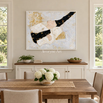 Ivory Open Prelude: White Block Texture — dining white