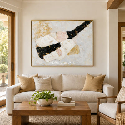 Ivory Open Prelude: White Block Texture — living gold
