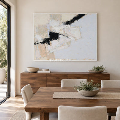 Ivory Gentle Refrain: White Block Texture — dining white