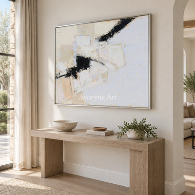 Ivory Gentle Refrain: White Block Texture — entry silver