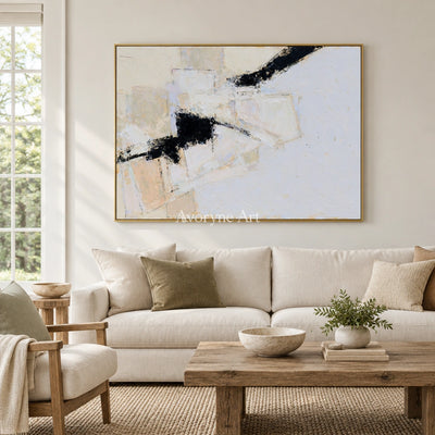 Ivory Gentle Refrain: White Block Texture — living gold