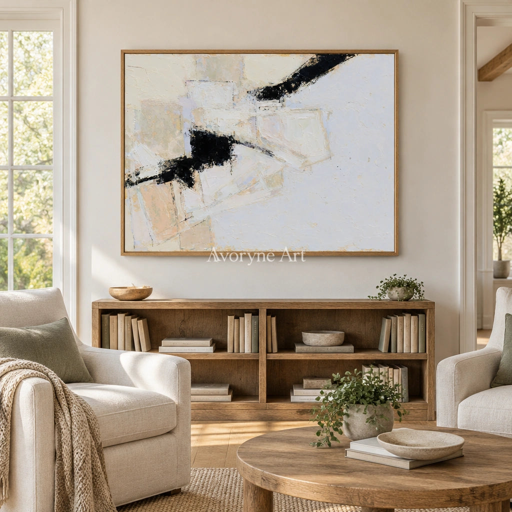Ivory Gentle Refrain: White Block Texture — villa wood