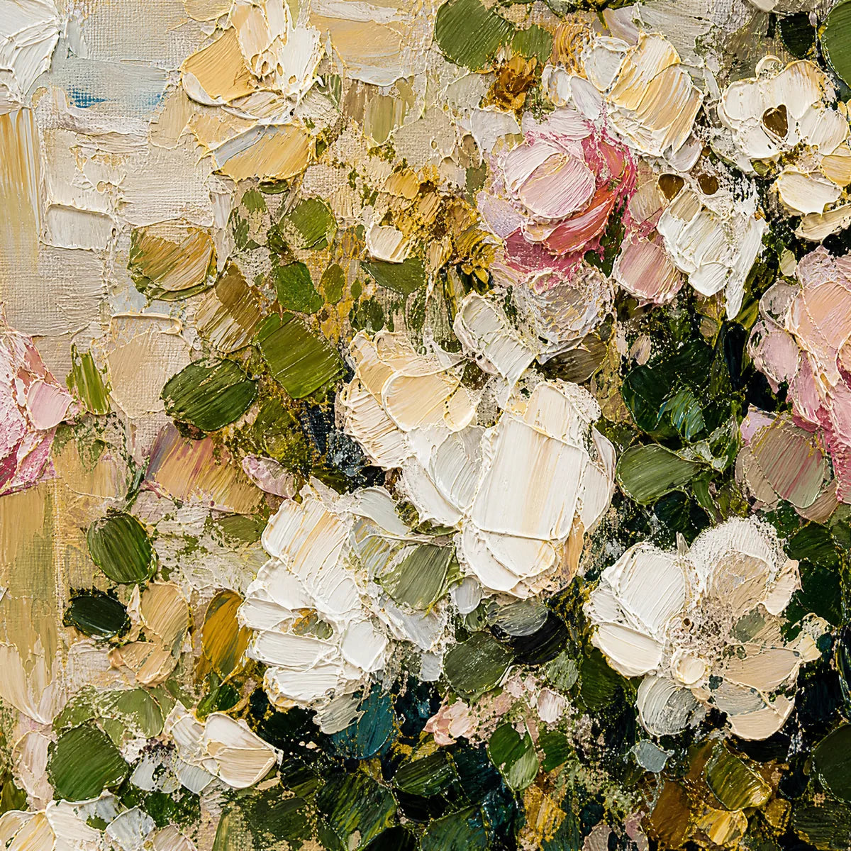 White Bloom: Soft Floral Wall Art - detail