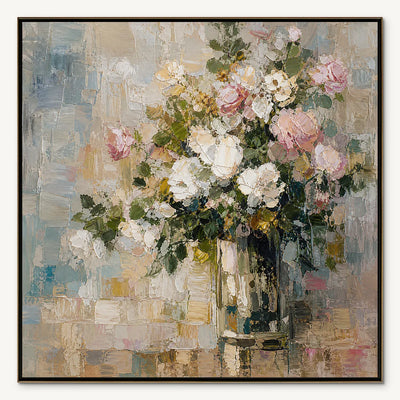 White Bloom: Soft Floral Wall Art - main